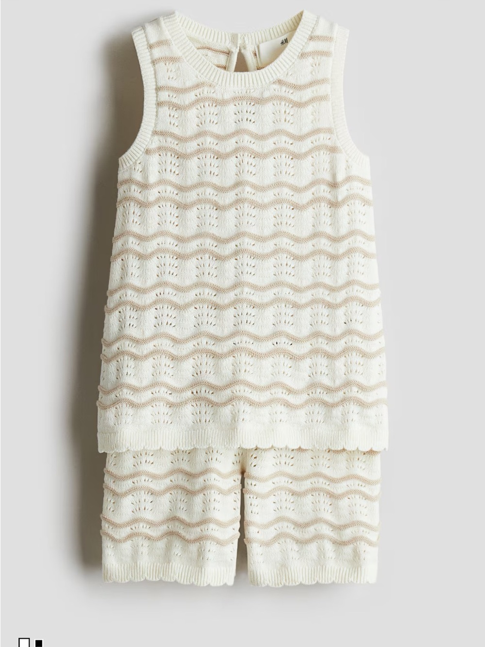 Girls knit shorts set